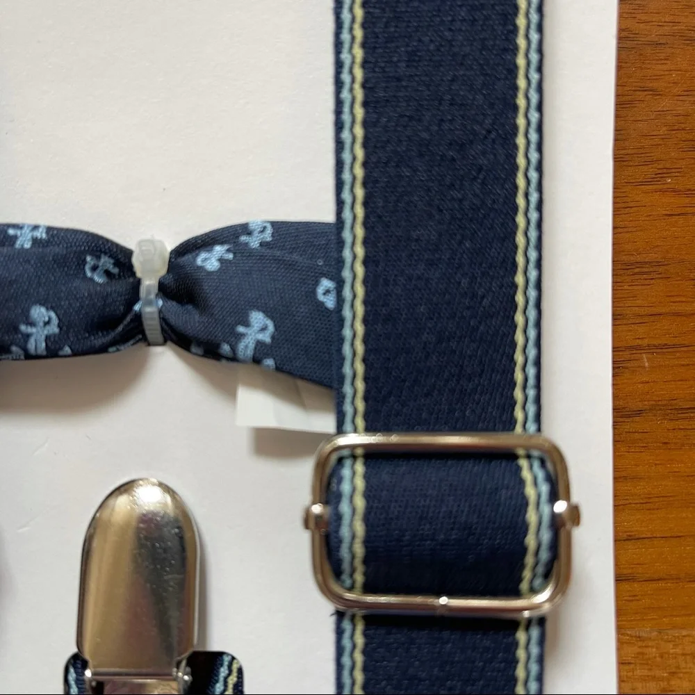 Gymboree Bow Tie and Suspenders Set in Spring Jubilee Size 6-8